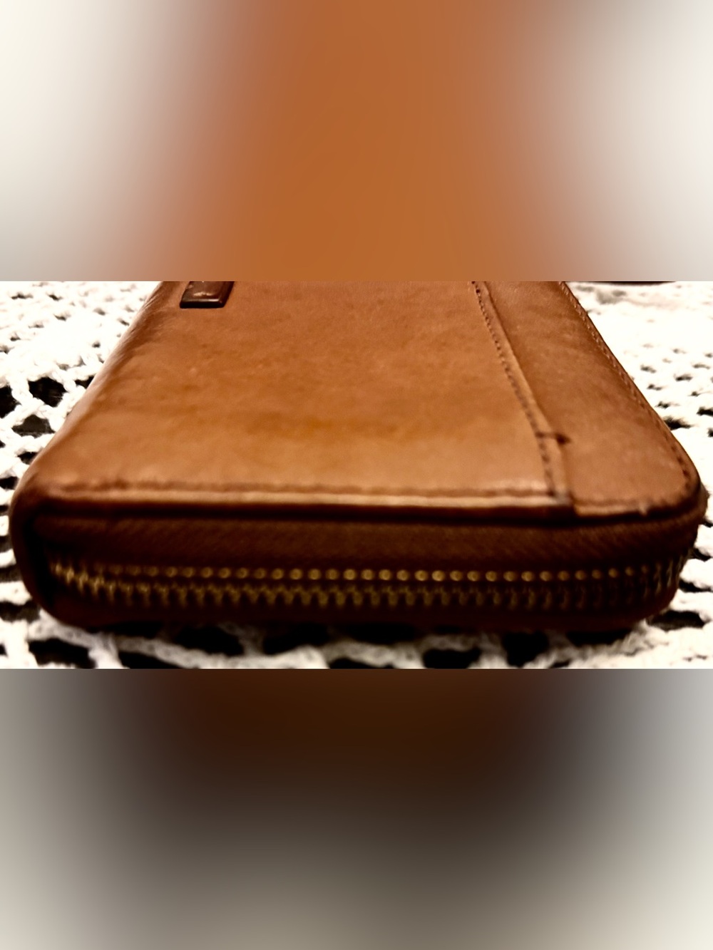 Fossil Julia Leather RFID Zip Around Clutch Wristlet Wallet Brown SWL1556 - Picture 10 of 15